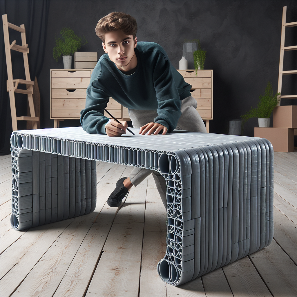 Desainer Furnitur Muda Ini Bikin Meja dari Sampah Plastik – Viral di Instagram!
